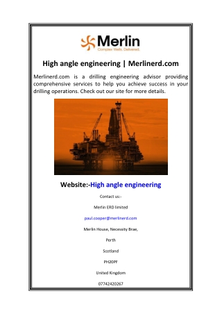 high angle engineering merlinerd com