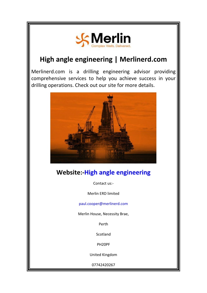 high angle engineering merlinerd com
