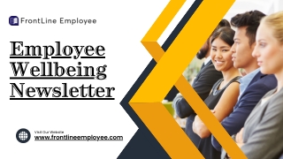 Employee Wellbeing Newsletter | Frontline Employee