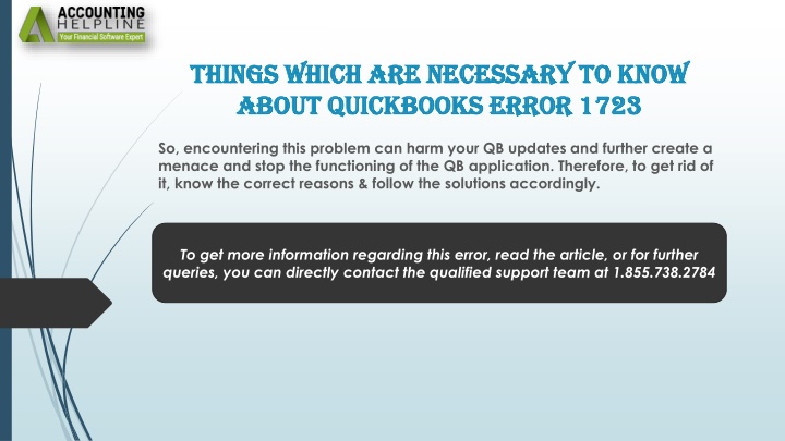 things which are necessary to know about quickbooks error 1723