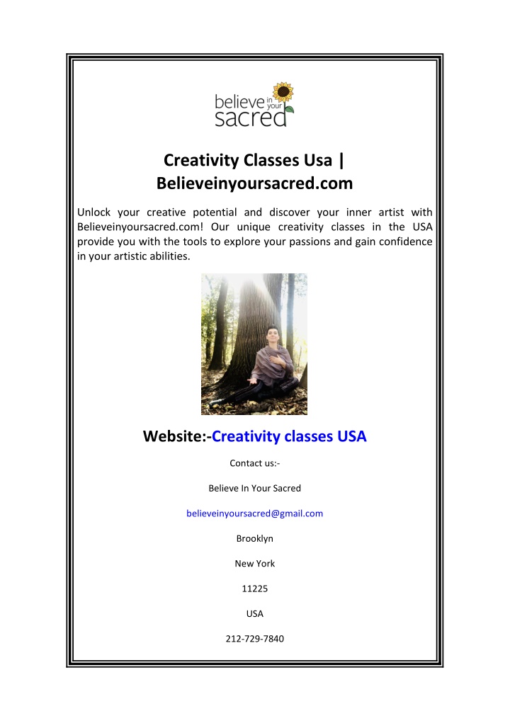 creativity classes usa believeinyoursacred com