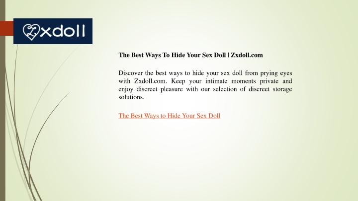 the best ways to hide your sex doll zxdoll com