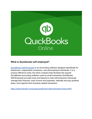 What is Quickbooks self employed