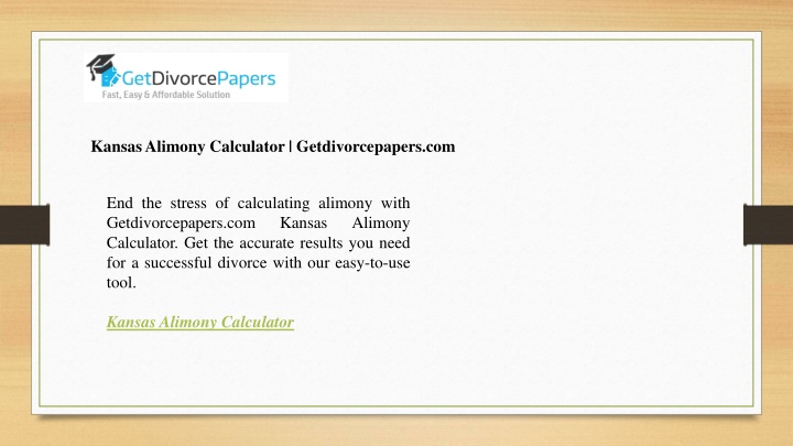 kansas alimony calculator getdivorcepapers com