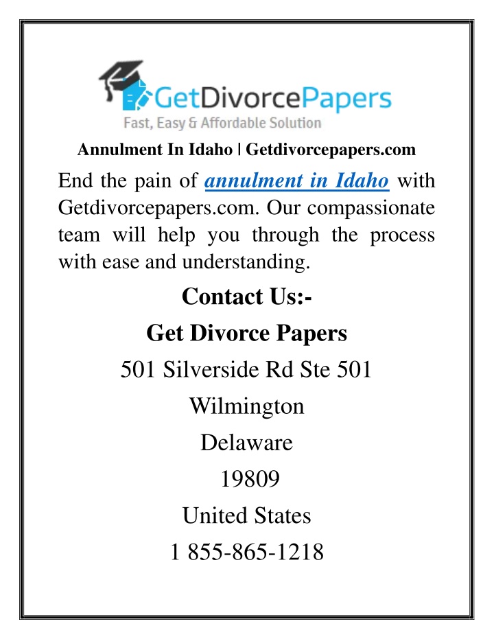 annulment in idaho getdivorcepapers