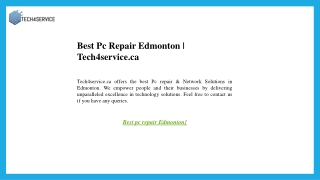 Best Pc Repair Edmonton  Tech4service.ca