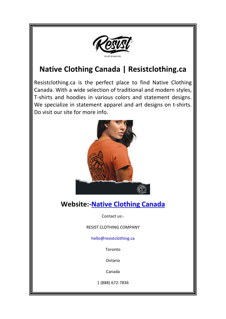 native clothing canada resistclothing ca