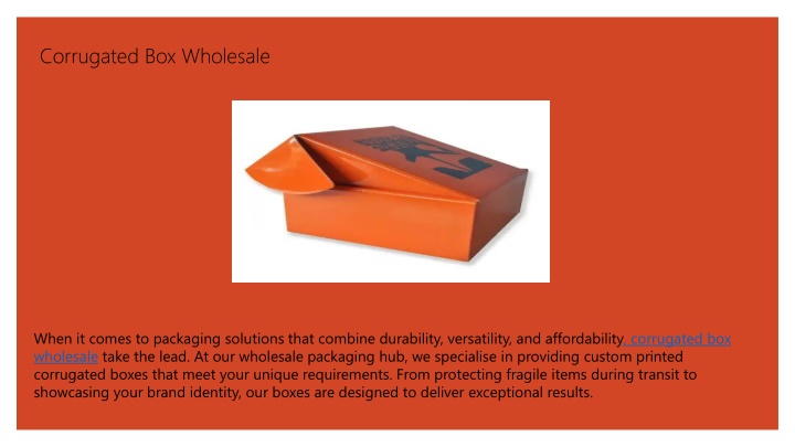 corrugated box wholesale