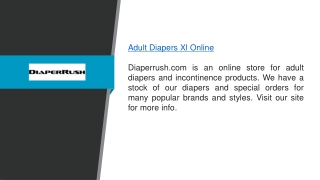 Adult Diapers Xl Online  Diaperrush.com