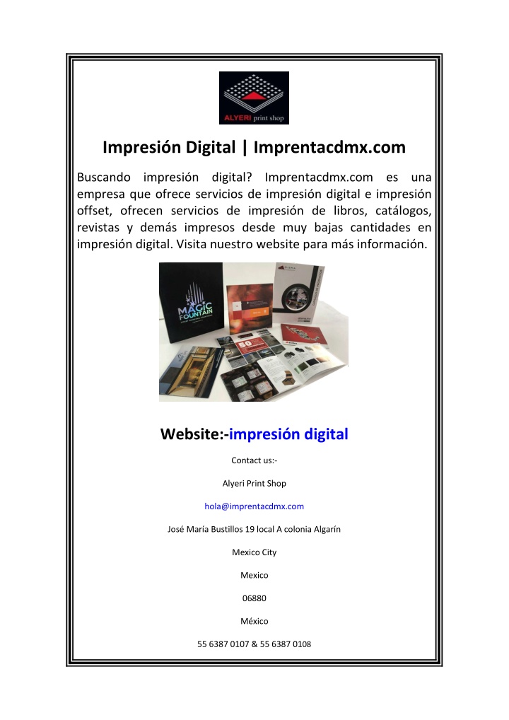 impresi n digital imprentacdmx com