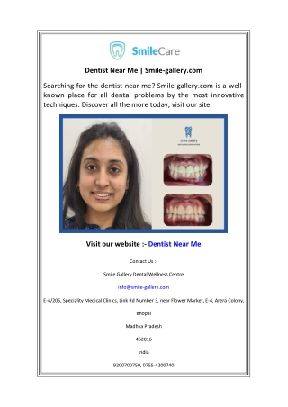 dentist near me smile gallery com