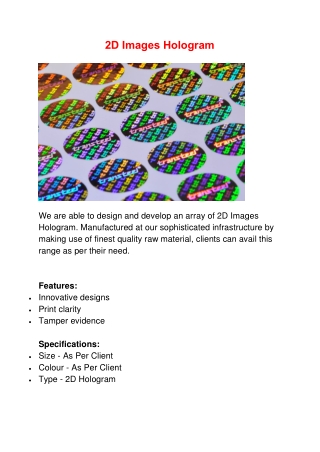 2d images hologram
