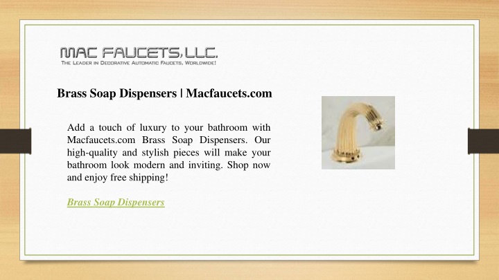brass soap dispensers macfaucets com
