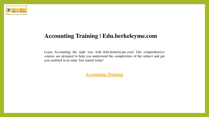 accounting training edu berkeleyme com learn