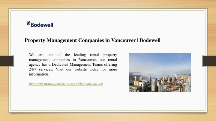 property management companies in vancouver