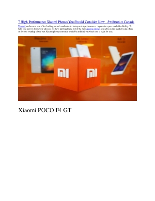 7 high performance xiaomi phones you should