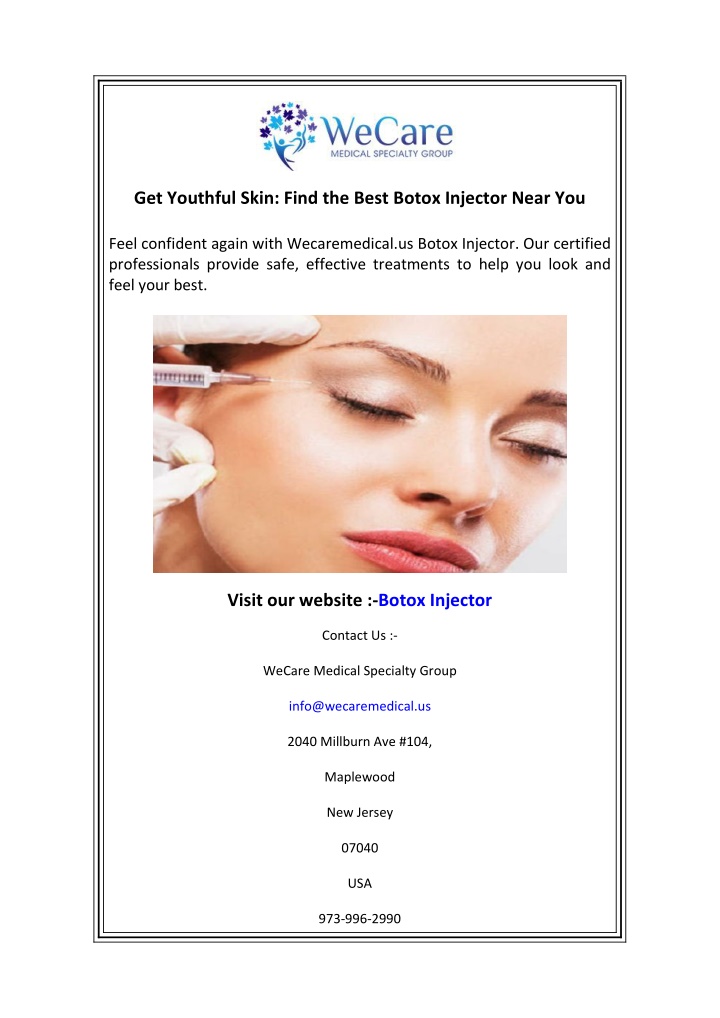 get youthful skin find the best botox injector