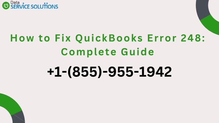 how to fix quickbooks error 248 complete guide