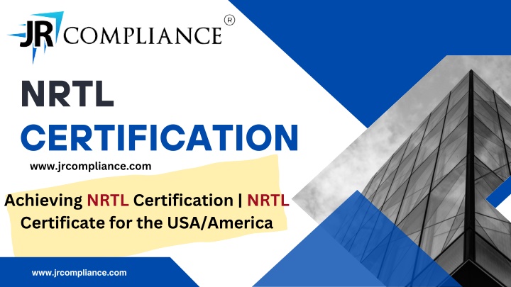 nrtl certification www jrcompliance com