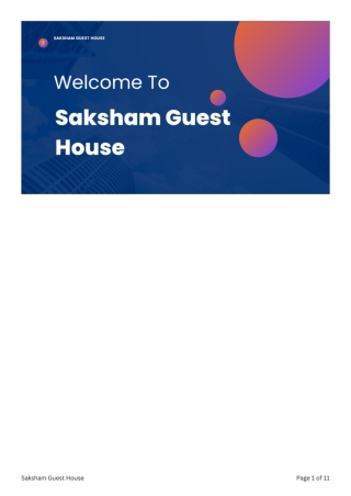 Experience Tranquility at Saksham Guest House in Golf City, Lucknow