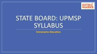 UP Board (UPMSP) Syllabus for Class 10 & 12 - 2023-24