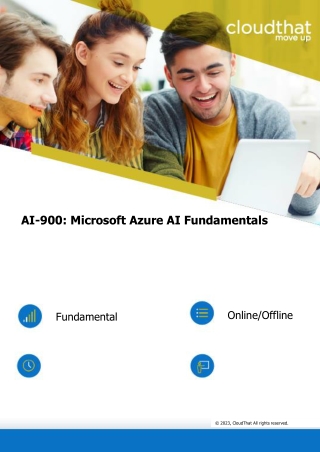 AI 900 Microsoft Azure AI Fundamentals