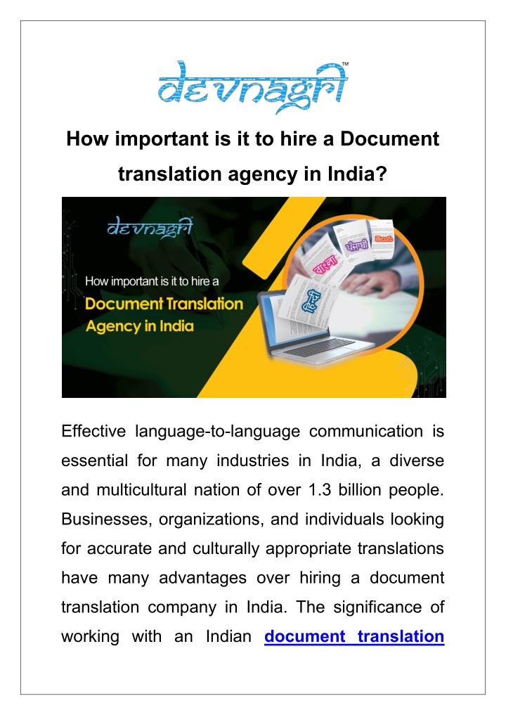 how important is it to hire a document