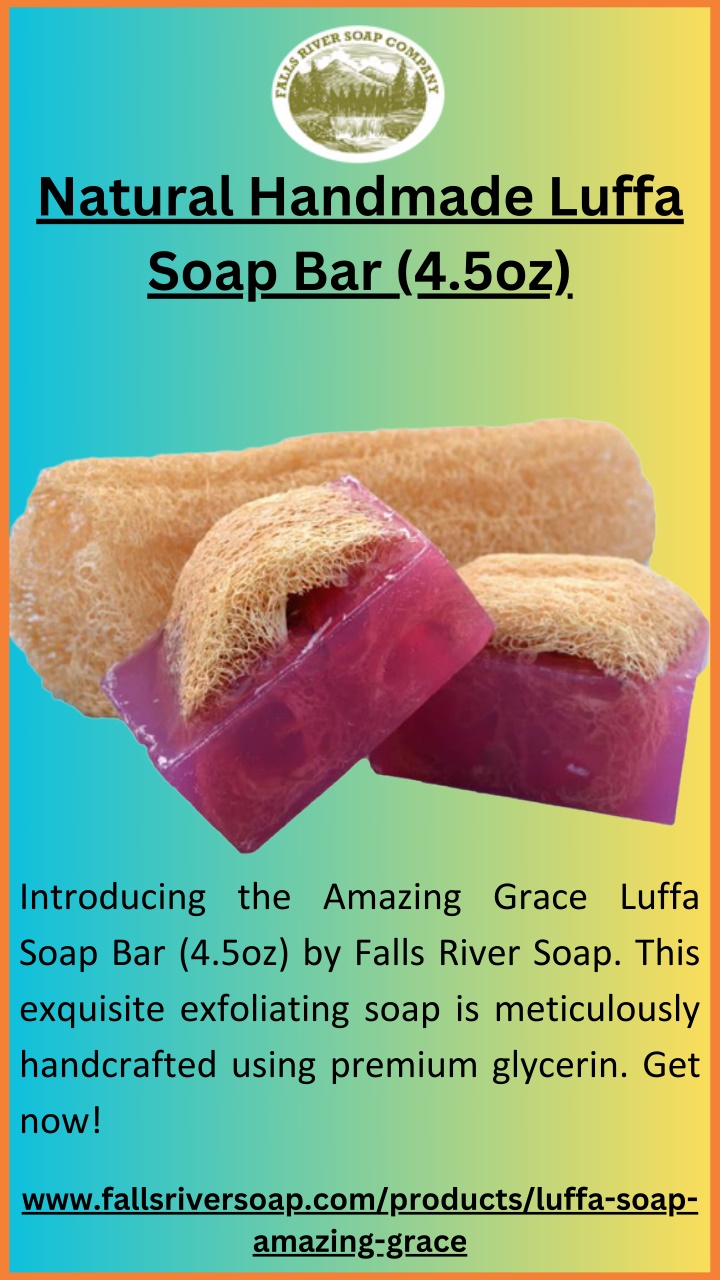 natural handmade luffa soap bar 4 5oz