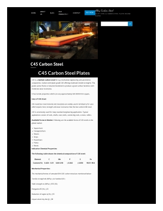 C45 CARBON STEEL | ALLOY CARBON STEEL