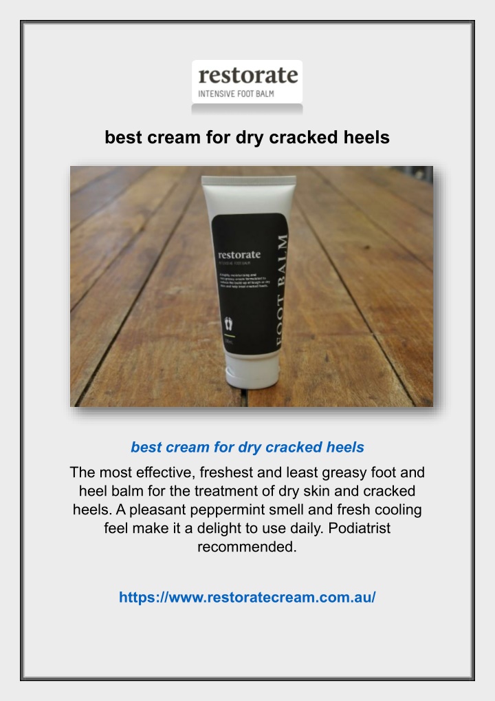 best cream for dry cracked heels