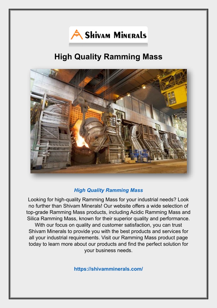 high quality ramming mass