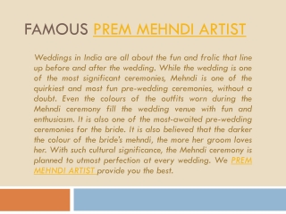 FAMOUS PREM MEHNDI ARTIST