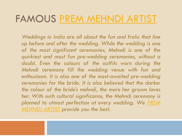 famous prem mehndi artist