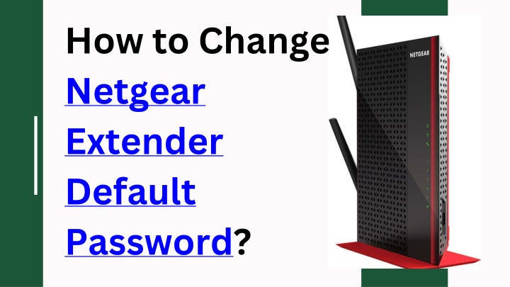 how to change netgear extender default password