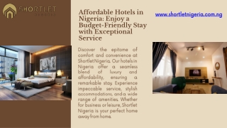 Affordable Hotels in Nigeria Enjoy a Budget-Friendly Stay with Exceptional Service