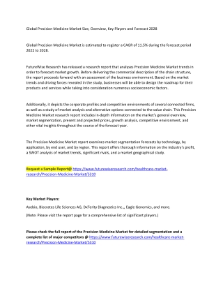 global precision medicine market size overview