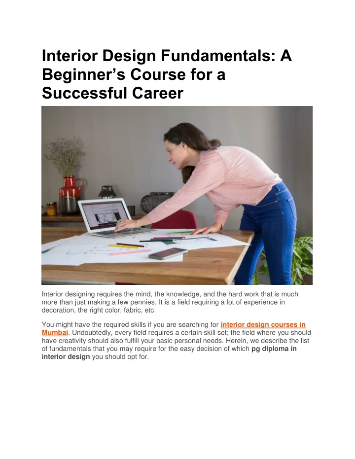 interior design fundamentals a beginner s course