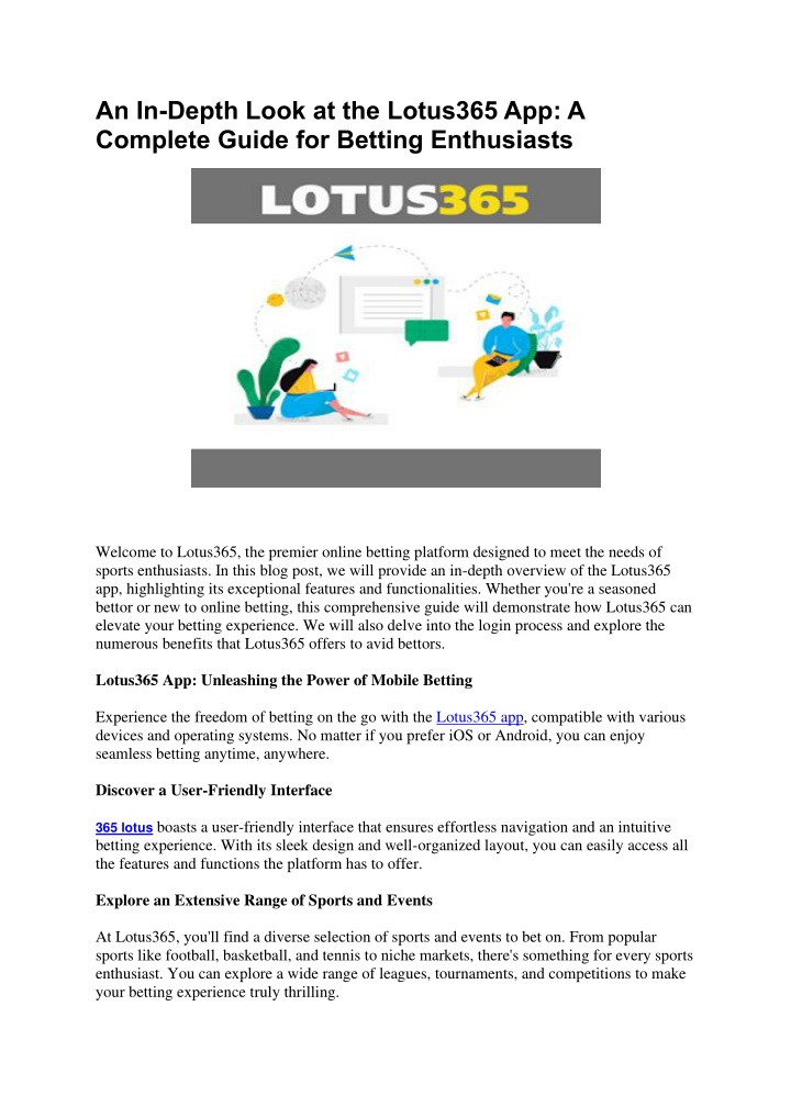 an in depth look at the lotus365 app a complete