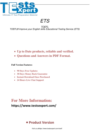 Supercharge Your English Skills Conquer the TOEFL® Exam 2023 with Expert Guidance from ETS!