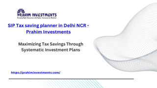 sip tax saving planner in delhi ncr prahim