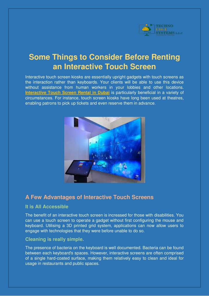 some things to consider before renting