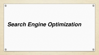 Search engine optimization