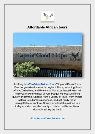 Affordable African tours