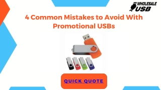 4 Common Mistakes to Avoid With Promotional USBs