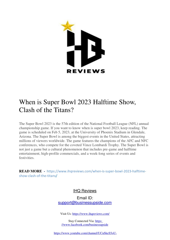 when is super bowl 2023 halftime show clash