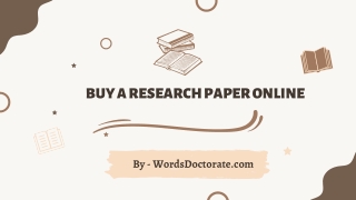 Buy A Research Paper Written By Professionals - WordsDoctorate