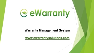 Warranty Management System