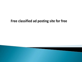 Free classified ad posting site for free