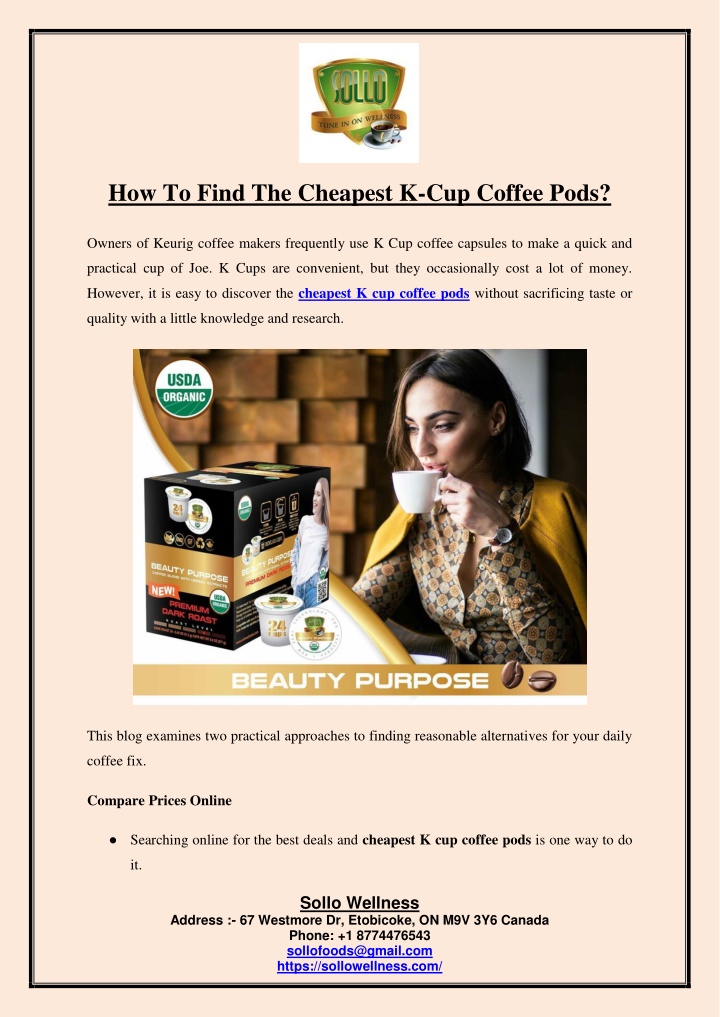 how to find the cheapest k cup coffee pods