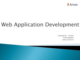 Web Application Development PPT Presentation